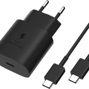 Samsung 25W Super Fast Charging USB-C Adapter with Type-C to Type-C Cable