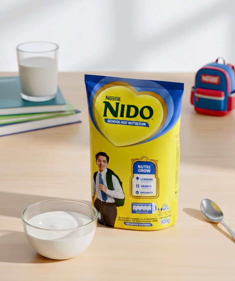 Nestlé NIDO School Age Nutrition Milk Powder - 900g Pouch 1 Nestlé NIDO School Age Nutrition Milk Powder, 900g pouch for growing children.